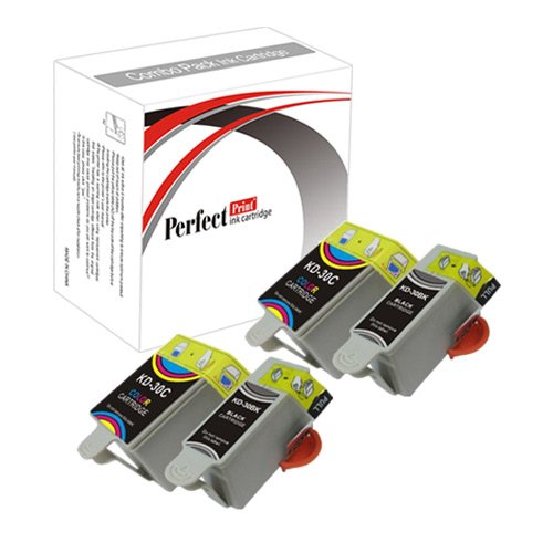 PerfectPrint Kompatibel Tinte Patrone Ersetzen für Kodak ESP-C110 C310 C315 Series C100 ESP Series C300 ESP Office 2150 30 XL (Schwarz/Dreifarbig, 4-pack)
