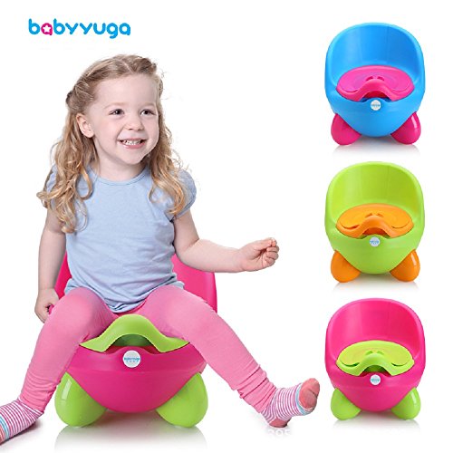 Secure Non-slip Comfortable Seat Sink Chair Toilet Trainer Baby Egg Potty - Perfect Mommy's Helper for Kids Boys Girls Child (Pink)