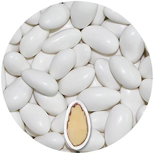 500g Hochzeitsmandeln EinsSein® Gracile weiß-glanz Gastgeschenke Hochzeit Zuckermandeln Schokomandeln Bonboniere Bonbons Schokotafeln ohne organzasäckchen Dragees Taufe Taufmandeln kg 500g schoko