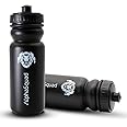 AlphaSquad Bike Water Bottle Black 20oz Bicycle MTB Road Mountain Bottle Squeeze 600ml BPA Free for Cycling, Running, Gym & Training