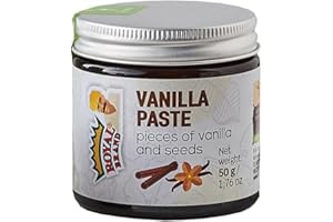 Royal Brand Vanilla Bean Paste - Bourbon Vanilla Paste 50 g - Gourmet Vanilla for Chefs & Desserts - Intense Vanilla Aroma without Preservatives for Chefs, Home Cooking, Baking in Glass
