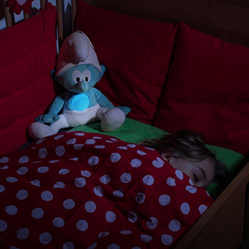DIE SCHLÜMPFE Nachtlicht Schlumpf mit Musik Schlaflieder Plüsch Kuscheltier waschbar Baby Spielzeug zum Schlummern und Musik abspielen von ANSMANN – bestätigte Kindersicherheit - 7
