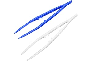 MFUOE 2 Pcs Reptiles Feeding Tweezers Plastic Tweezers Anti-Slip Reptile Feeding Tongs for Snakes Lizard Tortoise Gecko