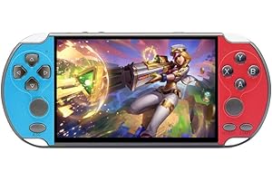 CZT Color de 5,1 Pulgadas Consola de Videojuegos Retro 8500 Juegos simulador múltiple los Juegos Pueden archivar Video música Libro electronico Sistema de Juego portátil (Azulrojo)