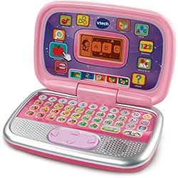 VTech Diverpink PC - Ordenador Infantil Educativo que Enseña Diferentes Materias a Través de sus Voces, Frases y Melodías, Color Rosa (80-196357)