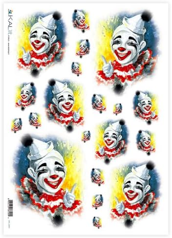 Accademia del Decoupage 32 x 45 cm Carnival Masks Rice Paper, Multi-Colour