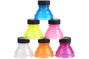 Wifehelper 6 Pezzi riutilizzabili, Tazze da caffè Americano Tazze e piattini utili Snap on Pop lattina Tappi di Bottiglia per Coperchio per Bevande Fredde