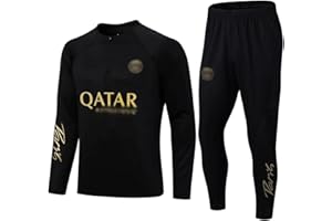 Kobzio chandal hombre completo, chándal fútbol niño hombre ropa de entrenamiento de fútbol de manga larga para adultos, adecuada para hombres y mujeres en primavera y otoño.