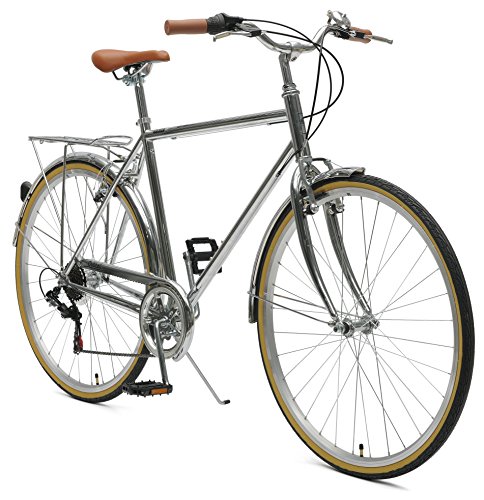 Critical Cycles 2392 Beaumont-7 City-Pendlerrad mit sieben Gängen für Herren – Chrom, 50 cm/Small - 2