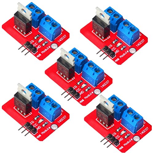 DaoRier IRF520 Mos Fet Treiber Modul für Arduino ARM Raspberry Pi DC 5V/3.3V PWM Ausgabe, 5 Stück