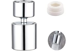 Anguxer 360° Aérateur de robinet, mousseur robinet, filtre économiseur d'eau Pivotant pour Cuisine Salle De Bain