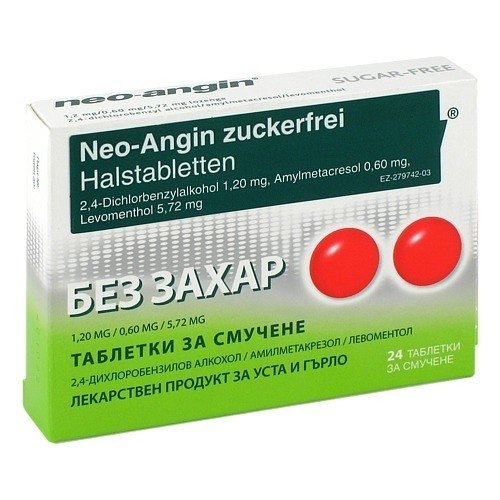 Preisvergleich Produktbild NEO ANGIN Halstabletten zuckerfrei 24 St Lutschtabletten
