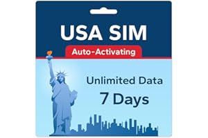 TSIM USA SIM-Karte 7 Tage | Unbegrenzte Daten | Hohe Abdeckung Multi-Operator-5G-Netzwerk | Automatische Aktivierung | Nachfüllbarer Plan | Hotspot erlaubt | Nur Daten