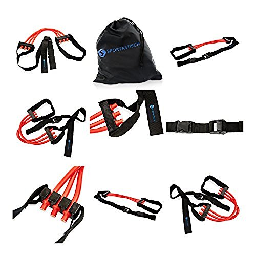 Premium Klimmzugtrainer „Pull Hard“ mit bis zu 30 Kg Unterstützung von Sportastisch :: innovativer Klimmzugassistent mit geschützten Design/Geschmacksmuster :: Verstellbare Höhe und unterschiedliche Unterstützungsgrade :: Dank Schlaufe passend für jede Klimmzugstange :: Hochwertige Naturkautschuk-Bänder für mehr Haltbarkeit :: Inklusive Tragetasche und kostenlosem eBook - 7