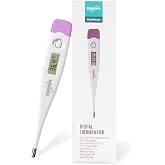 EUROPAPA Digital Thermometer for Babies, Children and Adults, Oral Armpillary or Rectal Thermometer, Waterproof, with Fever A