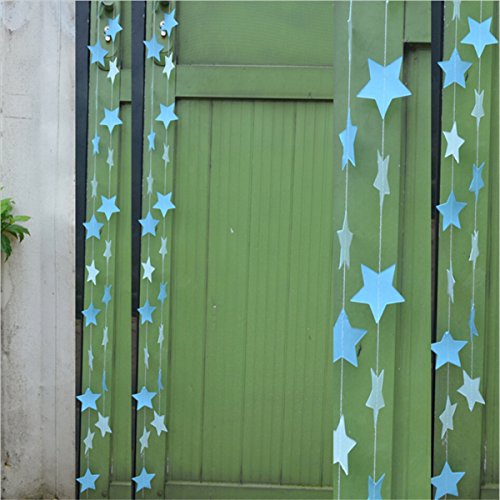 Cadillaps Herz Stern Wimpelkette Papier Party Hängedeko Hochzeits Dekoration Girlande 3m - 4