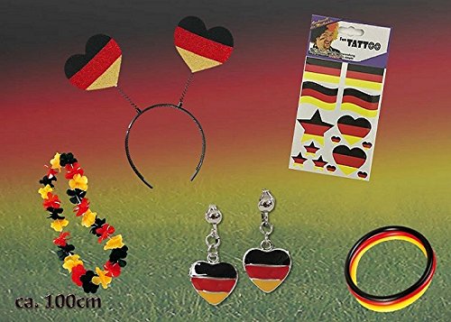 Fan Set, 5-tlg. Deutschland, EM, WM, Fußballparty, Germany, Fanartikel