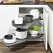 Produktbild LeMans II anthrazit links ausschwenkend für Eckschrank mit 50 cm Türbreite und lichter Schrankhöhe von 650-800 mm Eckschrankbeschläge Eckschrankauszug von SO-TECH®