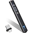 TIBURN Clicker for Powerpoint Presentations, 100 Feet Presentation Clicker USB/USB-C 2 in 1 Slides Clicker for Mac/Win/Computer/Laptop Presentation Pointer