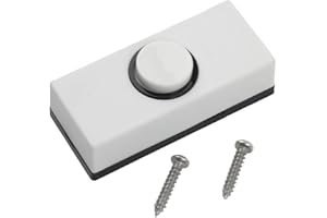 JAYRUIT Wall Mount Door Bell Push Button, White Color, Hard Wiring Required, Modern and Stylish Exterior Design, Perfect for Any Residential or Commercial Space
