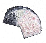 Ardisle 50 X Sheets 3D Design Nail Art Sticker Tips Decal Flower Manicure Sticker