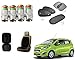 Auto Pearl Premium Quality Car Accessories Combo of Car Tyre Air Alert Valve Cap Set of 4 Pcs. & Car Velvet Bead Seat Cushion Black 1pcs. & Premium Quality Car Auto Window Side Chipkoo Sunshade Curtains Black Set of 5 Pcs. For Chevrolet Beat Type-2 RS.1122.00