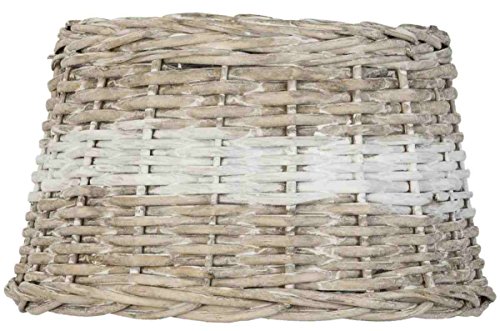 Clayre & Eef 6LAK0270BW Lampenschirm Rattan natürlich ca. Ø 30 x 19 cm E27