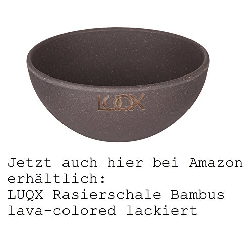 LUQX Rasierschale Bambus lackiert | Bruchsicherer Rasiermug | Rasierseifenschale handgearbeitet - 5