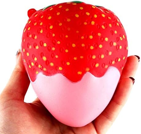 Yesmile Toy 2018 Newest Slow Rising Squeeze Toys, 11.5cm Strawberry Scented Squishy Charm Slow Rising Simulation Kid Toy Key Cell Phone Pendant Strap Gift Home Décor (11*11*4cm, pink) (Squishy, B)