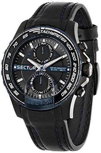 Sector Herren-Armbanduhr Analog Quarz Leder R3251577003 Sector Herren-Armbanduhr Analog Quarz Leder R3251577003