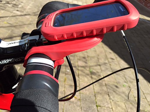 Tuff-Luv Garmin Edge Lutscher GPS 200 / 500 / 510 / 800 / 810 / Touring / 1000 Lenkerhalterung – Rot - 3