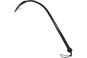 ONLYHANDMADE SCORPIONS Fouet de taureau en cuir de vache véritable de 0,9 m de long avec pagaie sur le dessus, fouet tressé équestre, fouet de cowboy professionnel pour fissurer (0,9 m, noir)