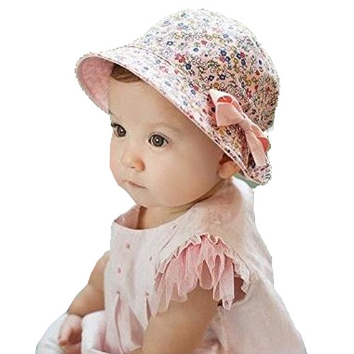 flower print summer cotton sun hat for baby girls kids toddler infant bucket cap for 1-3 years old baby 2