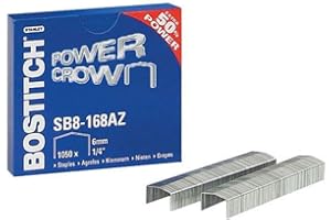 Bostitch 1050-częściowy zestaw zszywek (SB8-168AZ), zawiera 10 opakowań po 1050 zszywek do płaskich zszywaczy B8 New Gen, B8 Mini, B8 Classic Staplers