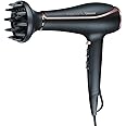 Beurer HC 80 2200 Watts Hair Dryer Easy Drying and Styling with 3 Heat ,2 Blower Settings and Detachable Slim Professional Nozzle| Volume Diffuser| 3 Years Warranty, Black