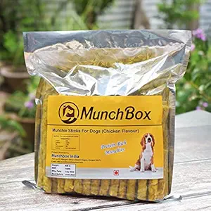 Munchbox Munchie Chew Sticks for Dogs, Dog Treats for Training and Treating, Dog Food for Oral and Dental Health, Reduces Tartar Buildup and Maintains Fresh Breath On Dogs (Chicken 800 Grams)