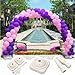 Produktbild Ballon Hochzeit Bogen für Hochzeit Party die Eröffnungsfeier Aktivitäten Folienballon Bogen Tür mit 2 Basis, 10 Stangen, 75 Schnalle faltbar abnehmbar Ballon Bögen Regal Dekoration Set