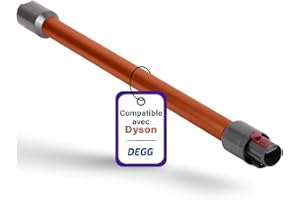 DEGG Tube Télescopique Compatible avec Aspirateurs Dyson V7, V8, V10, V11 et V15, Tube d’extension 32mm, Tube d’aspiration Pièces de Rechange, Accessoires d’aspirateur - Couleur: Orange