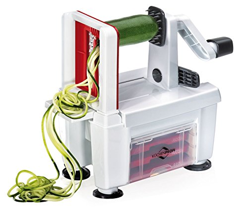Küchenprofi 1310202200 Gemüseschneider, Compact Spiralschneider, Kunststoff, weiß / rot, 23 x 14 x 14 cm, 5 Einheiten - 2