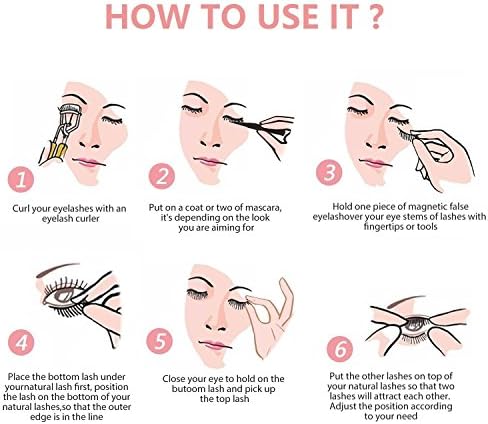 Magnetic, of course, False Eyelashes 1 Pair 4 Pack Magnetic Ultra Thin 0.2 mm Reusable Eyelashes Lashes 3d Magnet Eyelashes