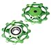 Produktbild NC-17 Schaltröllchen Satz 11T Set grün Shimano / Campa 9-10 fach