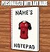 Produktbild Fußball Albanien Personalisiertes Geschenk – A5-Coil Gebundenes Notizbuch – Name oder Text hinzufügen