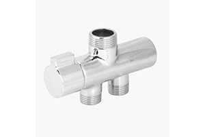 RAGUSO G1/2" 3-Way Wall Mounted Bath Water Diverter Separator Shower Head Hose Connector Valve Home Bathroom Replacement Part