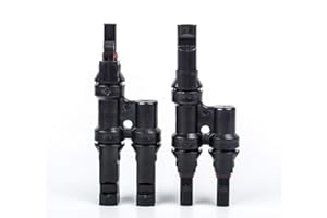 Dongge Photovoltaic T-Branch Connector 1 to 2, Waterproof IP67 Solar Panel Cable Connectors Solar parallel connector MMF+FFM