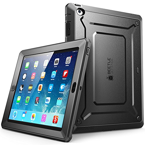 Apple iPad 4 / 3 / 2 Hülle , SUPCASE Heavy Duty [Unicorn Beetle PRO Series] Protective Case / Schutzhülle mit eingebautem Displayschutz + Impact Resistant Bumper (Schwarz)