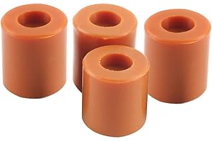 LUKRA Toaiot 3D Printer Heat Bed Silicone Nivellement Solide Bed Mounts Colonne OD18mm/0.71 inch ID 0.16 inch Stable Hot Bed Tool Tampon en silicone résistant à la chaleur pour Ender 3/CR-10 4pcs Brown