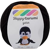 Happy Yarn Gurumi Amigurumi &Ouml;rg&uuml; İpi 50gr 130m &Ouml;rg&uuml; İpi (Siyah)