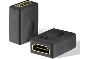 VCE Adapter HDMI żeński na żeński 4K przy 60Hz, złącze HDMI 2.0, złącze HDMI do HDMI, adapter przedłużający HDMI, pozłacany, obsługa 3D 4K HDR ARC do laptopa, monitora, PC, PS5, PS4, Xbox, DVD, TV, 2