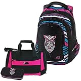 SCHULSPORTTASCHE: Tragegriff mit Klettsicherung. Abnehmbarer, verstellbarer Tragegurt. Rundbogen-Reißverschluss -> große Öffnung zum leichten Bestücken. Vortasche mit Reißverschluss und Handy-Fach. 2 Seitentaschen mit Reißverschluss. Klarsichtfach für Namensschild auf der Rückseite. Stabile Bodeneinlage. Stellfüße zum Schutz vor Nässe und Schmutz. Maße: B 42 x H 25 x T 23 cm.