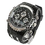 Men es Luxury Casual Multifunktionale Digital Quartz-Analogsport-Uhr